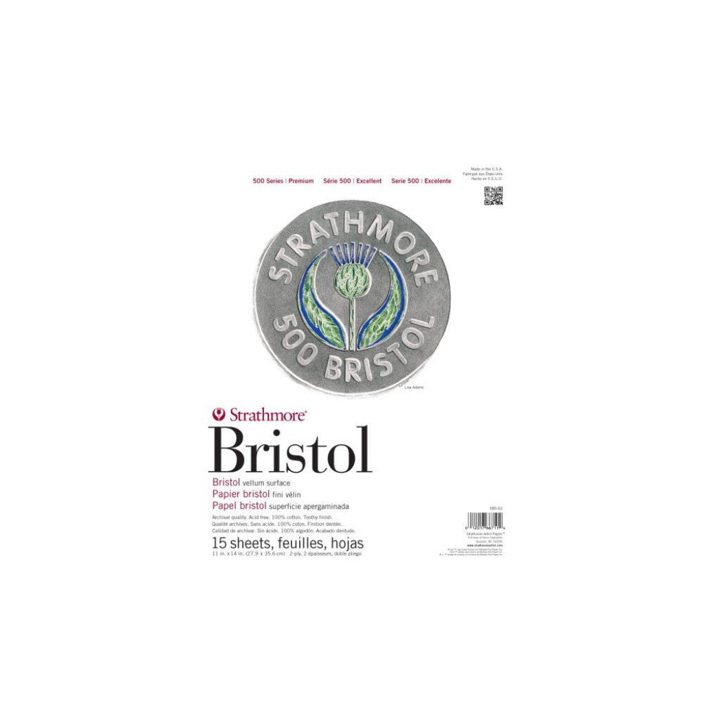 Strathmore Bristol Paper Pad 500 Series 11 x 14 Vellum