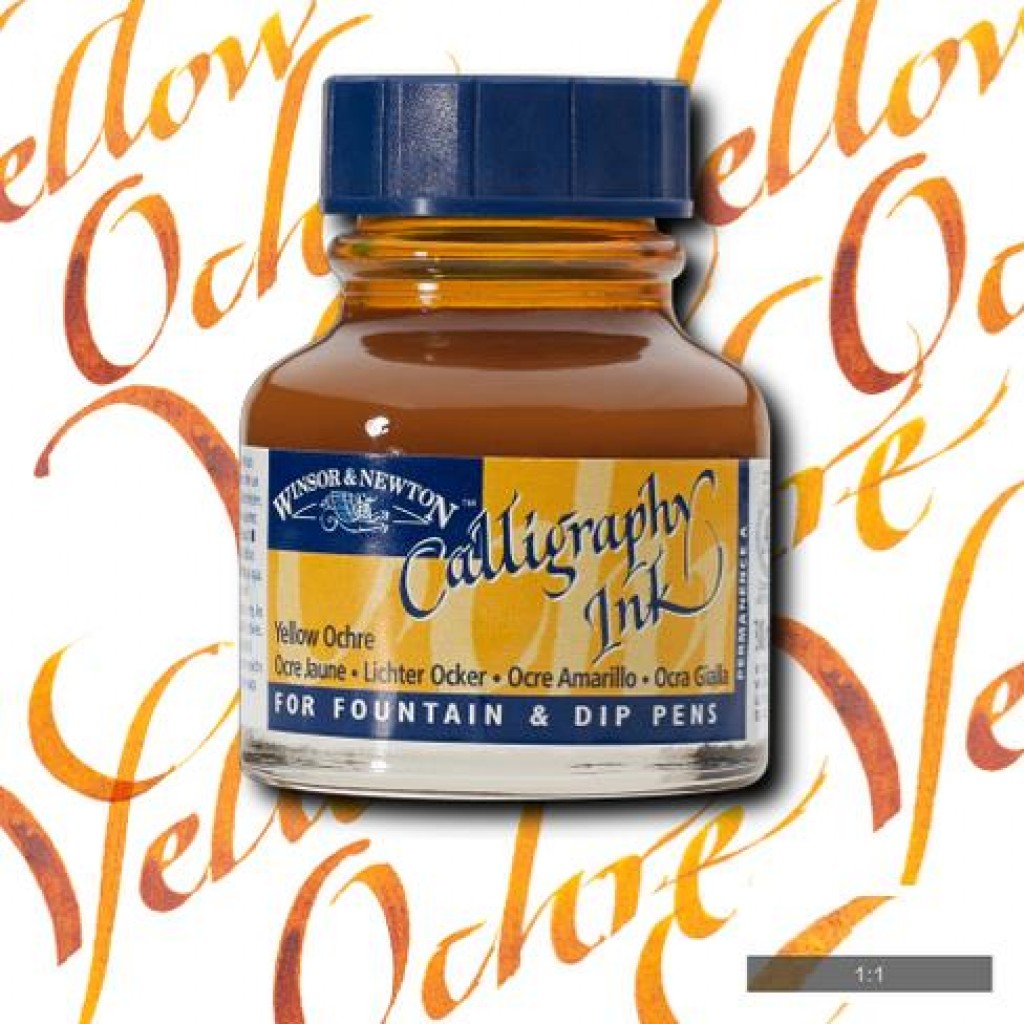 W&N Calligraphy Ink 30ml - 744 Yellow Ochre