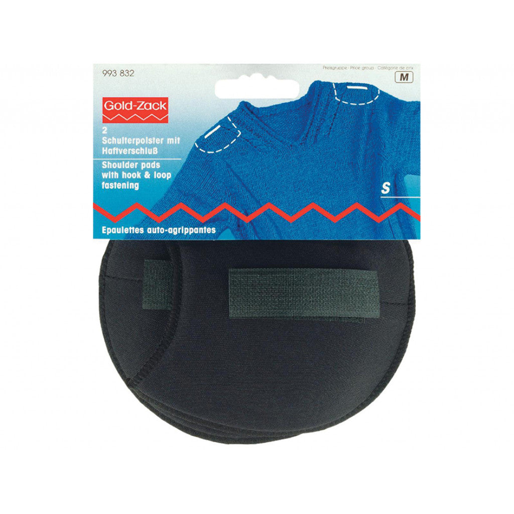 Prym Skulderpute S - Sort - 2stk med borrelåsfeste