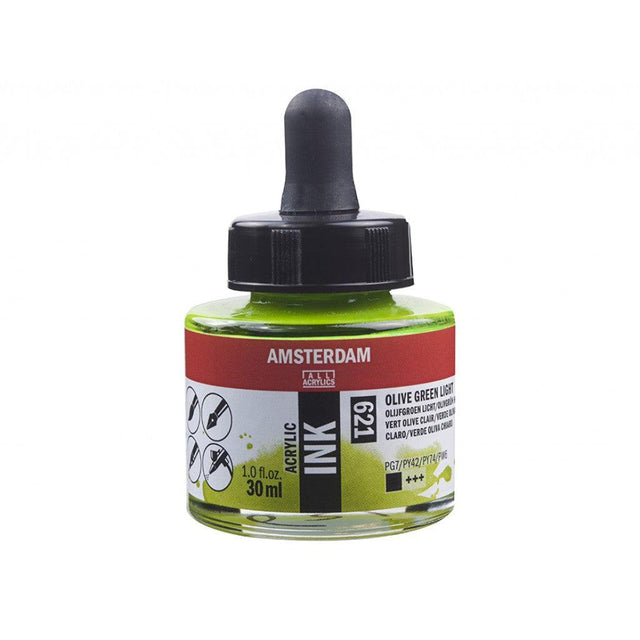Amsterdam Ink 30ml - 621 Olive Green Light - HobbyHimmelen