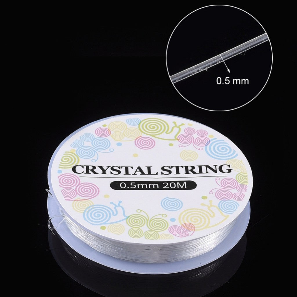 Smykkestrikk Rund  - 0,5mm Clear, 20m/rull