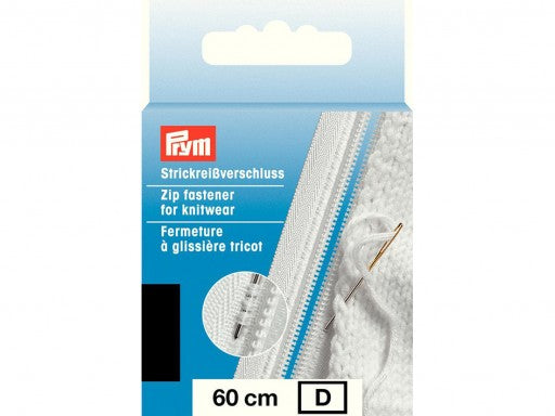 Prym Glidelås Strikk - 60cm -  Sort