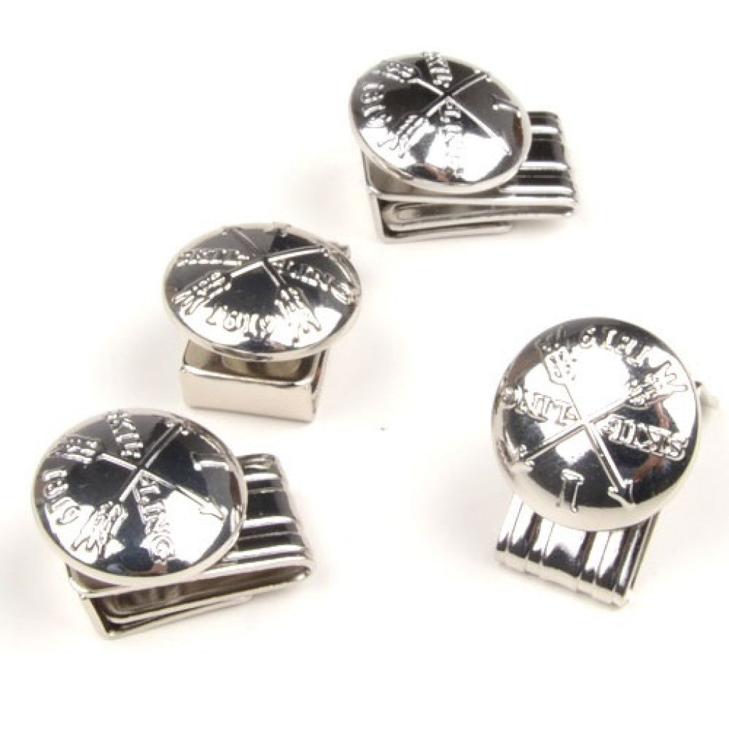 Knapper til bukseseler 6 stk - Sølvfarge
