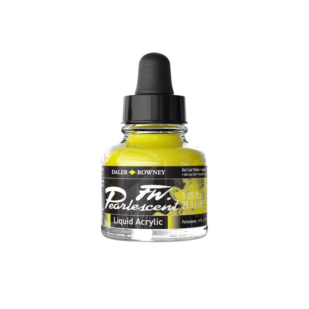 Daler Rowney - FW Pearlescent Ink 29,5ml - 113 Hot Cool Yellow