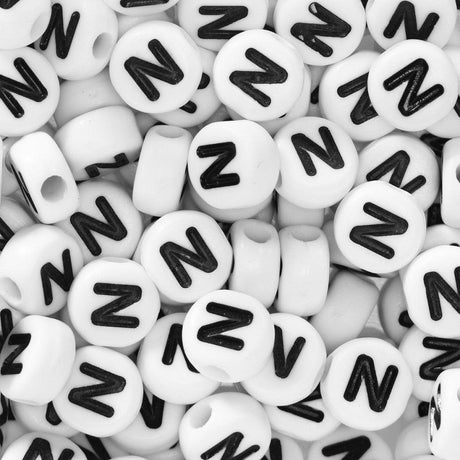 Bokstavperler 50stk. N - HobbyHimmelen
