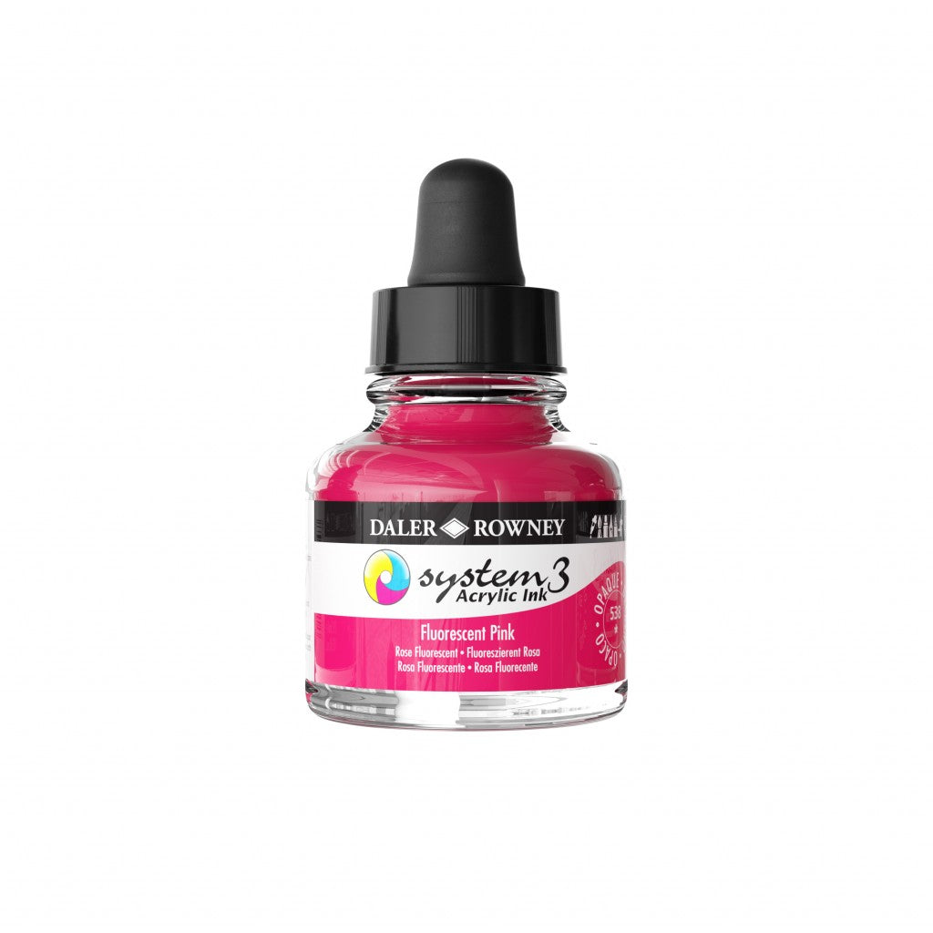 Daler Rowney - System3 Ink 29,5ml - 538 Fluorescent Pink