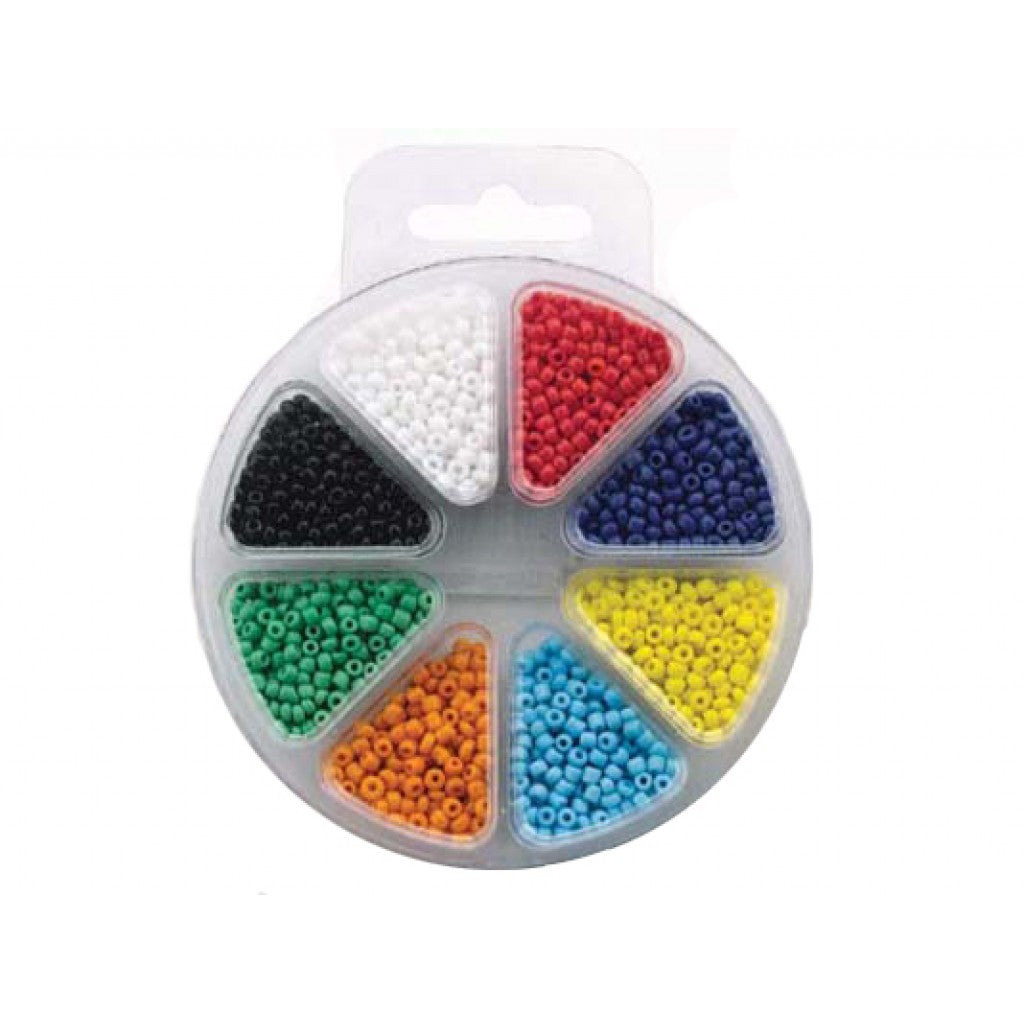 Perlesett - Glassperler opak - 8ass.