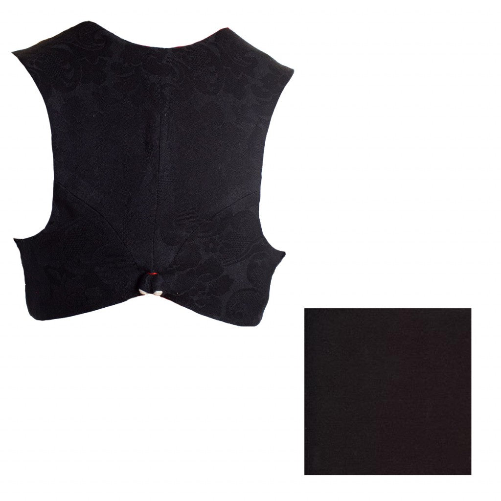 Materialpakke til Damevest, Vest Agder - Ullkypert Svart XS-L