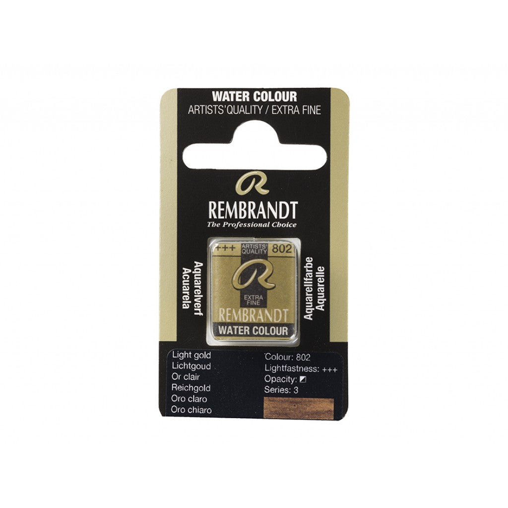 Rembrandt Akvarell Halfpan - Light Gold 802
