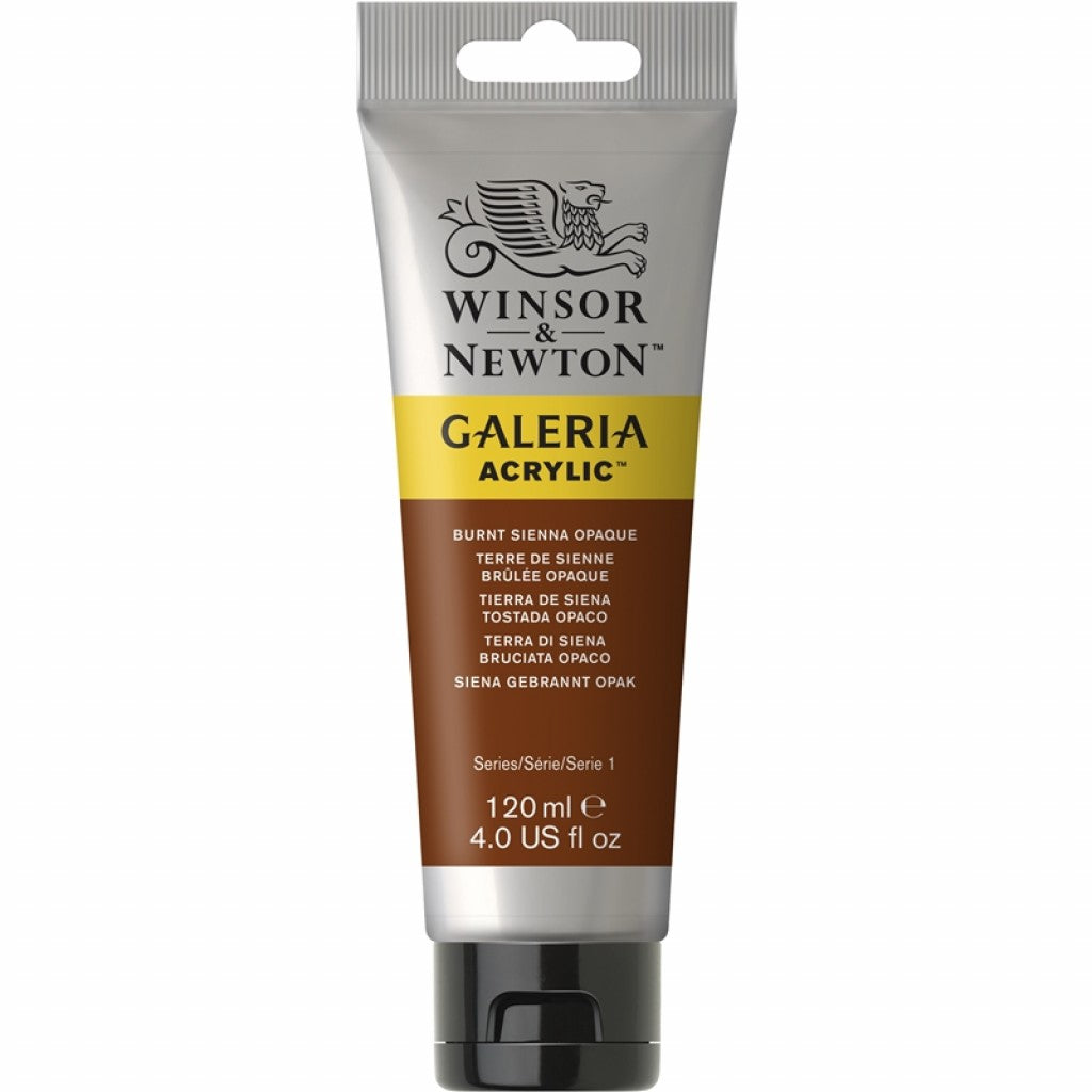 W&N - Galeria Acrylic 120ml - 077 Burnt Sienna Opaque