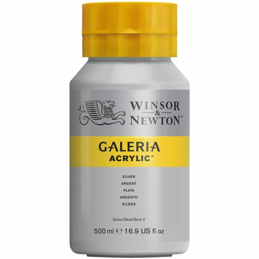 W&N - Galeria Acrylic 500ml - 617 Silver