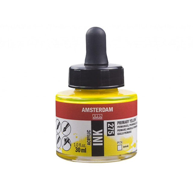 Amsterdam Ink 30ml - 275 Primary Yellow - HobbyHimmelen