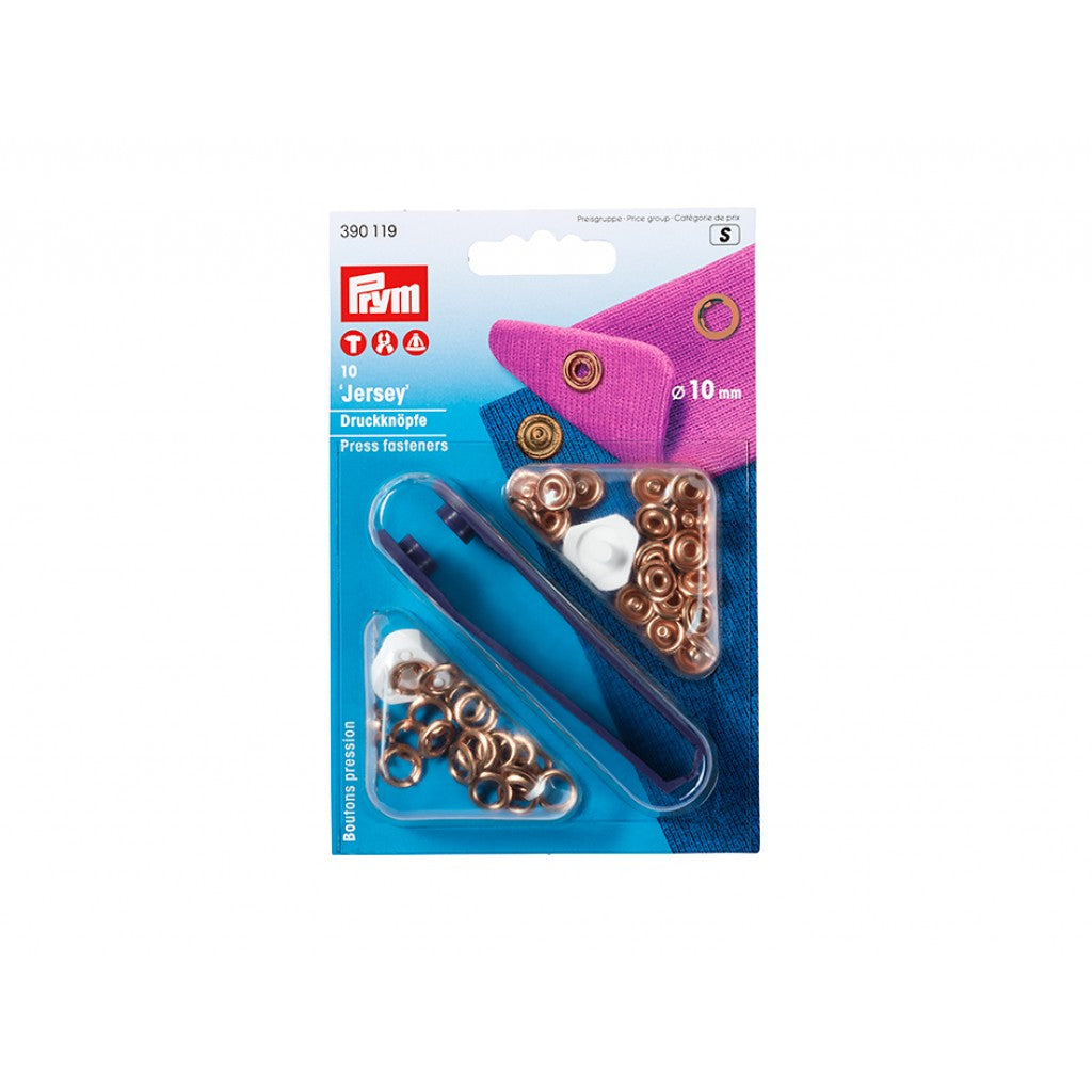 Prym Trykknapper Jersey 10mm 10stk - Kobber