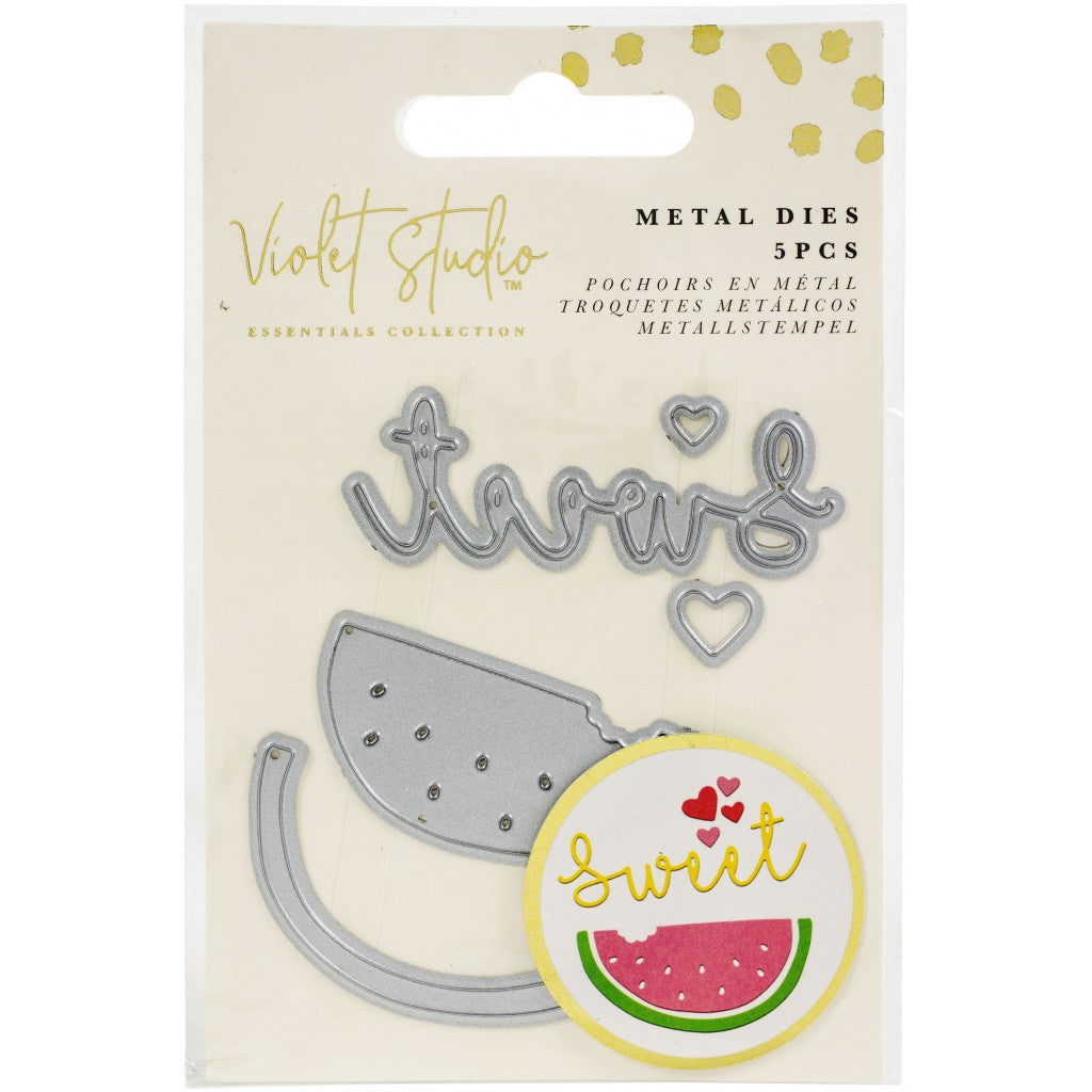 Violet Studio Tropical Mini Die Set - Text/Watermelon