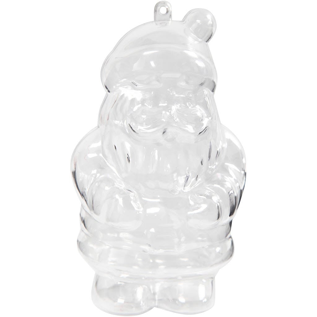 Deko-julenisse, transparent, 13,5 cm, 2 stk.