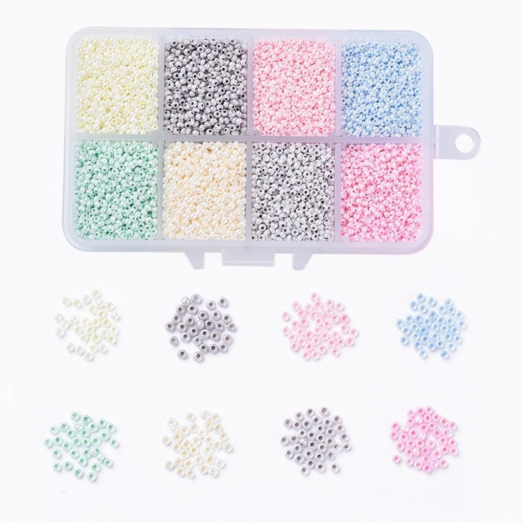 "FGB" Sett med Seed Beads i 8 Farger 11/0 (2.3mm) - Sic Tang - HobbyHimmelen