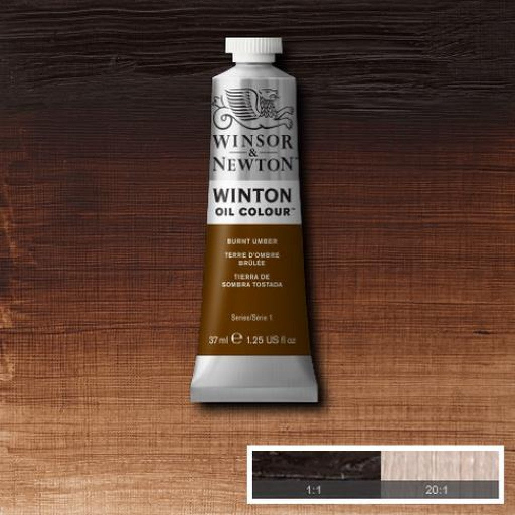 W&N - Winton Oil 37ml - 076 Burnt Umber