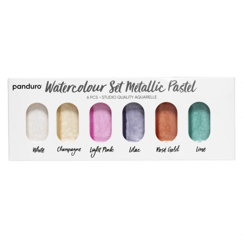 Akvarellsett Metallic Pastell - HobbyHimmelen