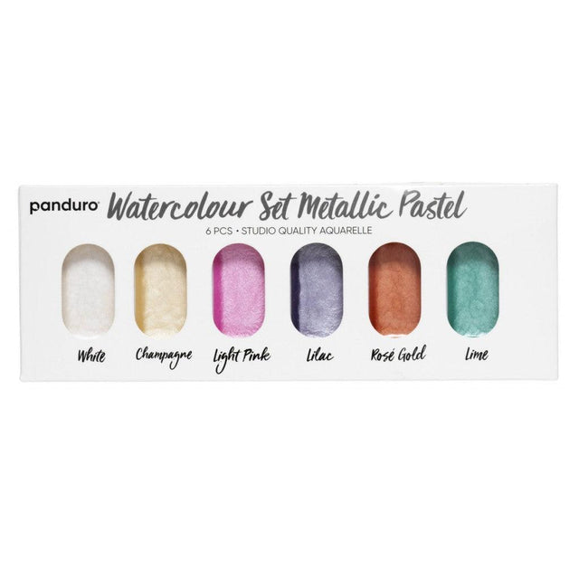 Akvarellsett Metallic Pastell - HobbyHimmelen