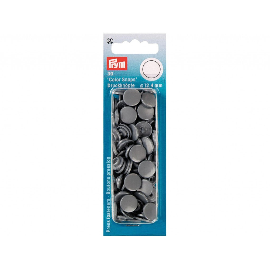 Prym Non-sew Color Snaps - Ø12.4 - Sølvgrå
