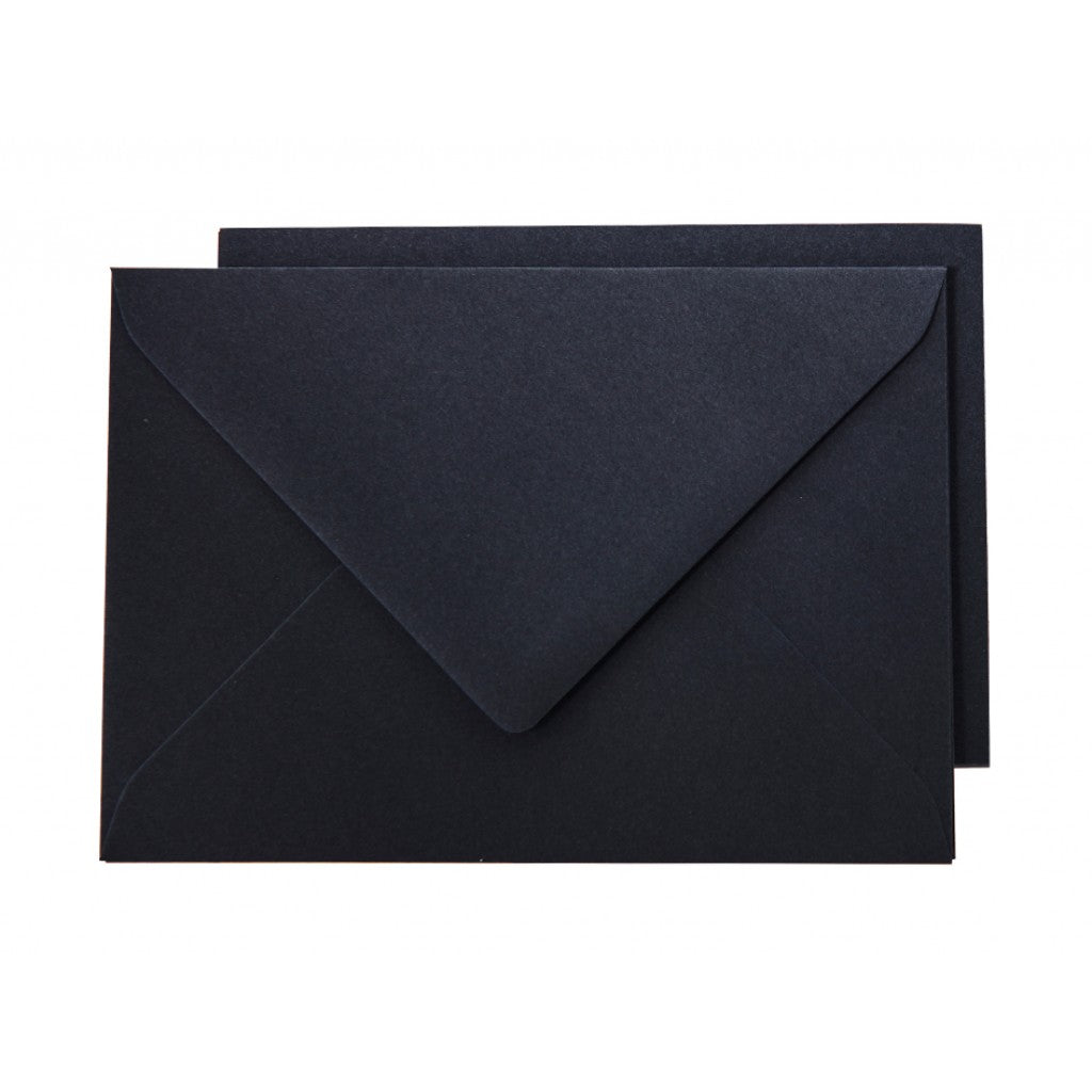 Staz Kort & Konvolutt - A6 10stk - 30 Sort