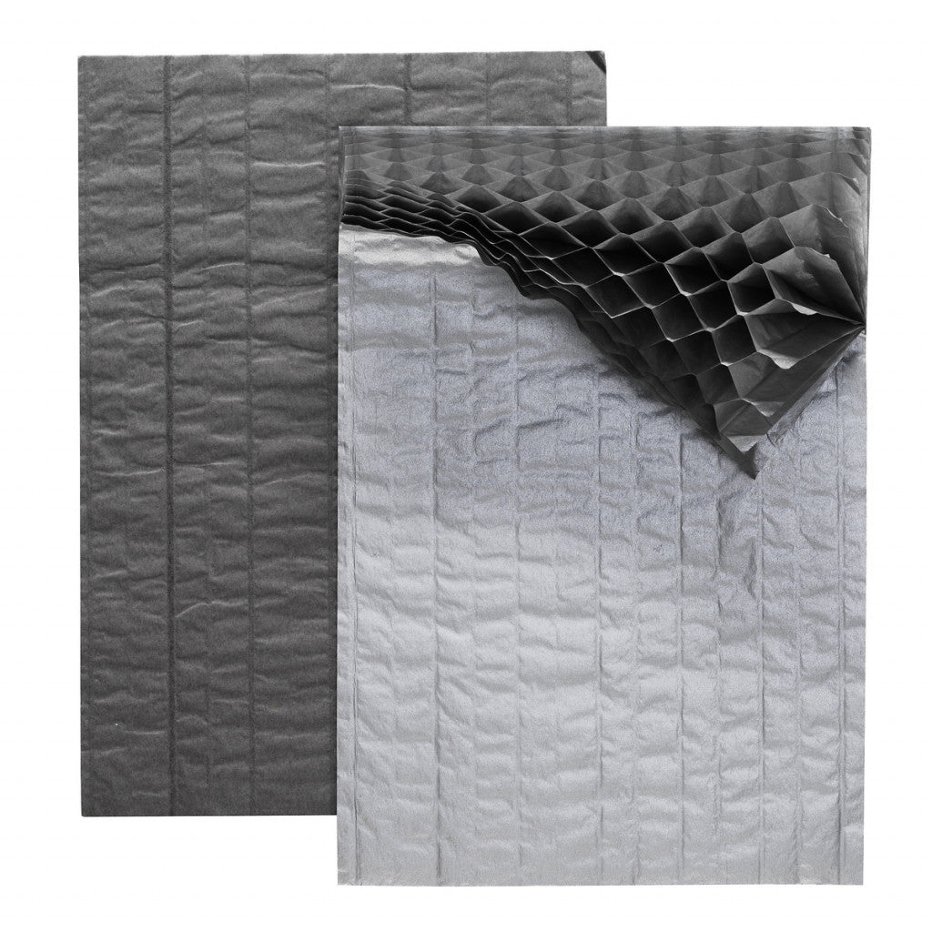 Honeycomb Trekkspillpapir 2-pakk - Sølv/Grå