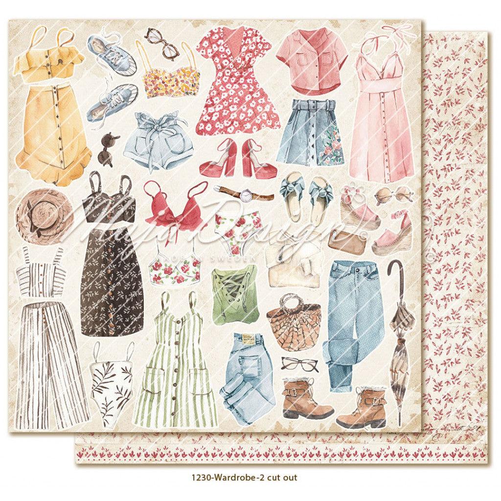 Copy of Maja Design Mønsterpapir Everyday Life - Wardrobe 2 cut out 12"x12" - HobbyHimmelen
