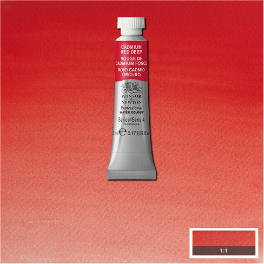 W&N - Artists Water Colour 5ml - 097 Cadmium Red Deep