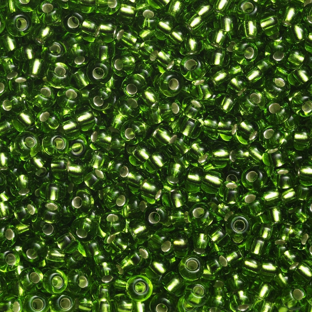 Rocaillesperle 6/0 - Grønn Halvtransparent