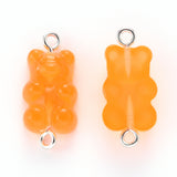 Gummy Bear Resin-Mellomledd, 25mm, 6stk - Moody Orange