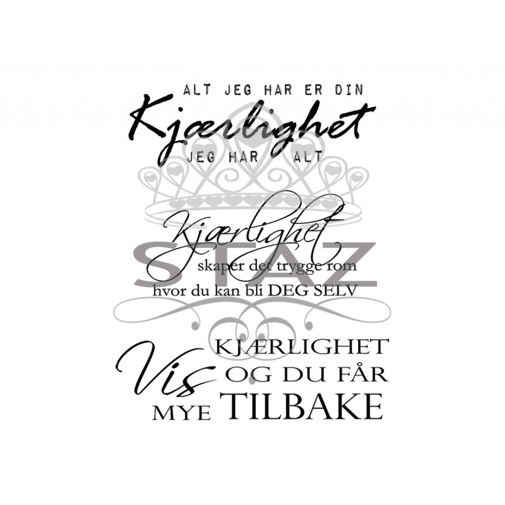 Staz Stempelsett - Kjærlighetens Rom