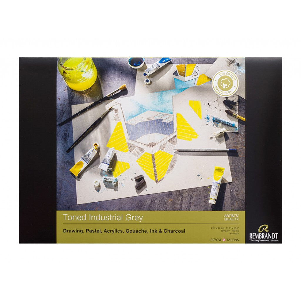 Rembrandt Toned 180g/50ark - Industrial Grey A3