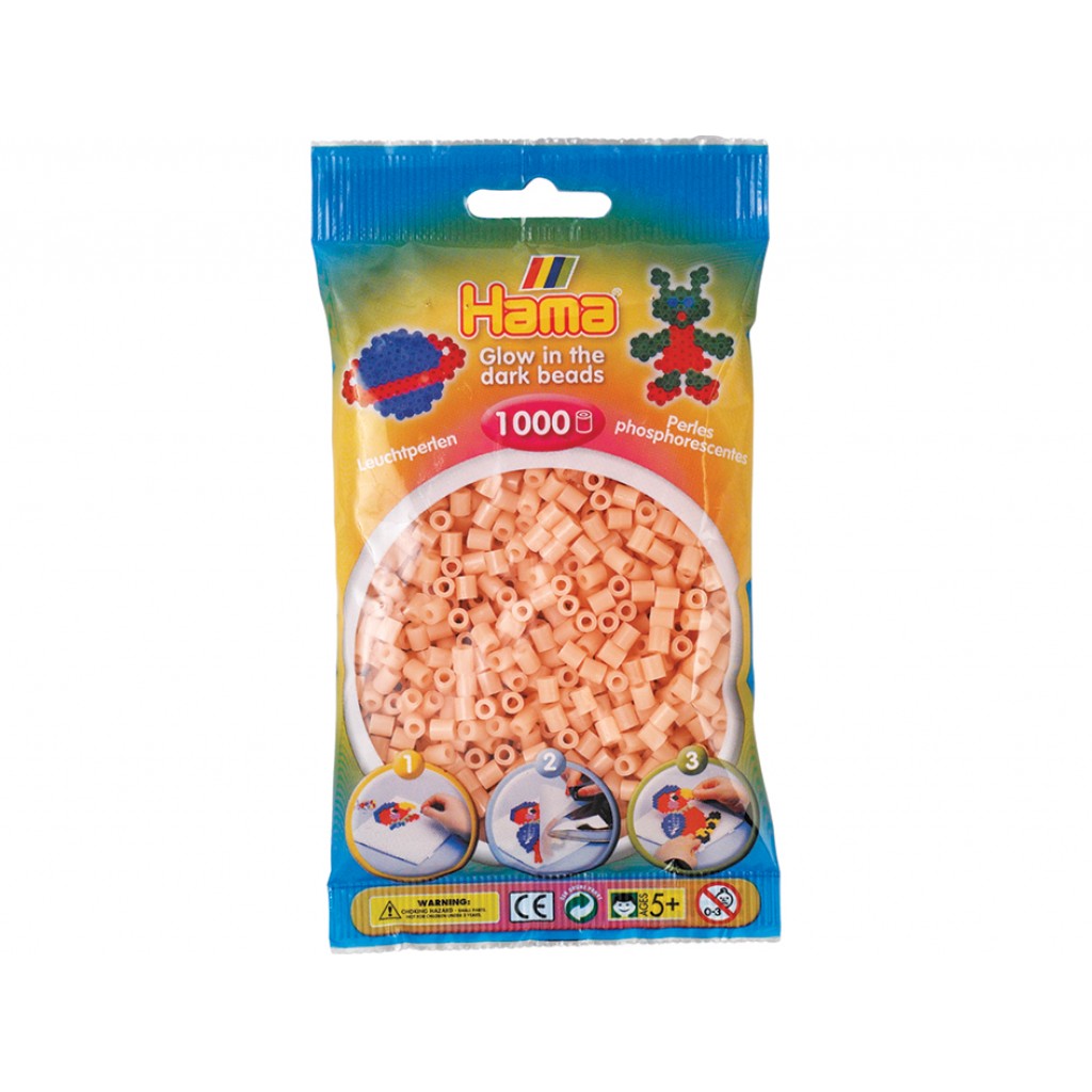 Hama Midi, 1000stk - 56 Selvlysende Rød