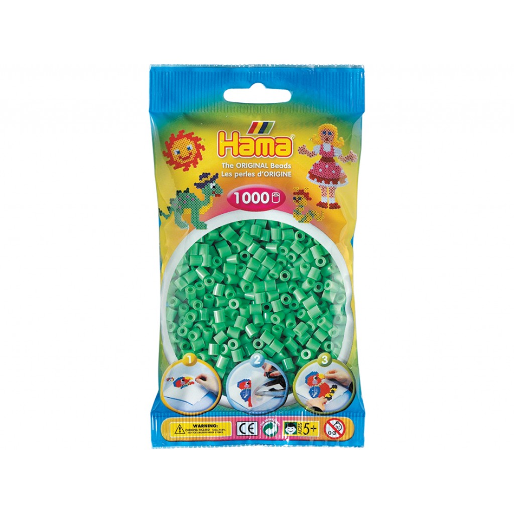 Hama Midi, 1000stk - 11 Lys grønn