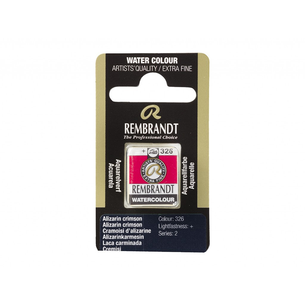 Rembrandt Akvarell Halfpan - Alizarin Crimson 326