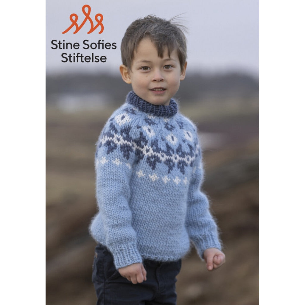 Strikkepakke Stine Sofies-genser - Blå 12år