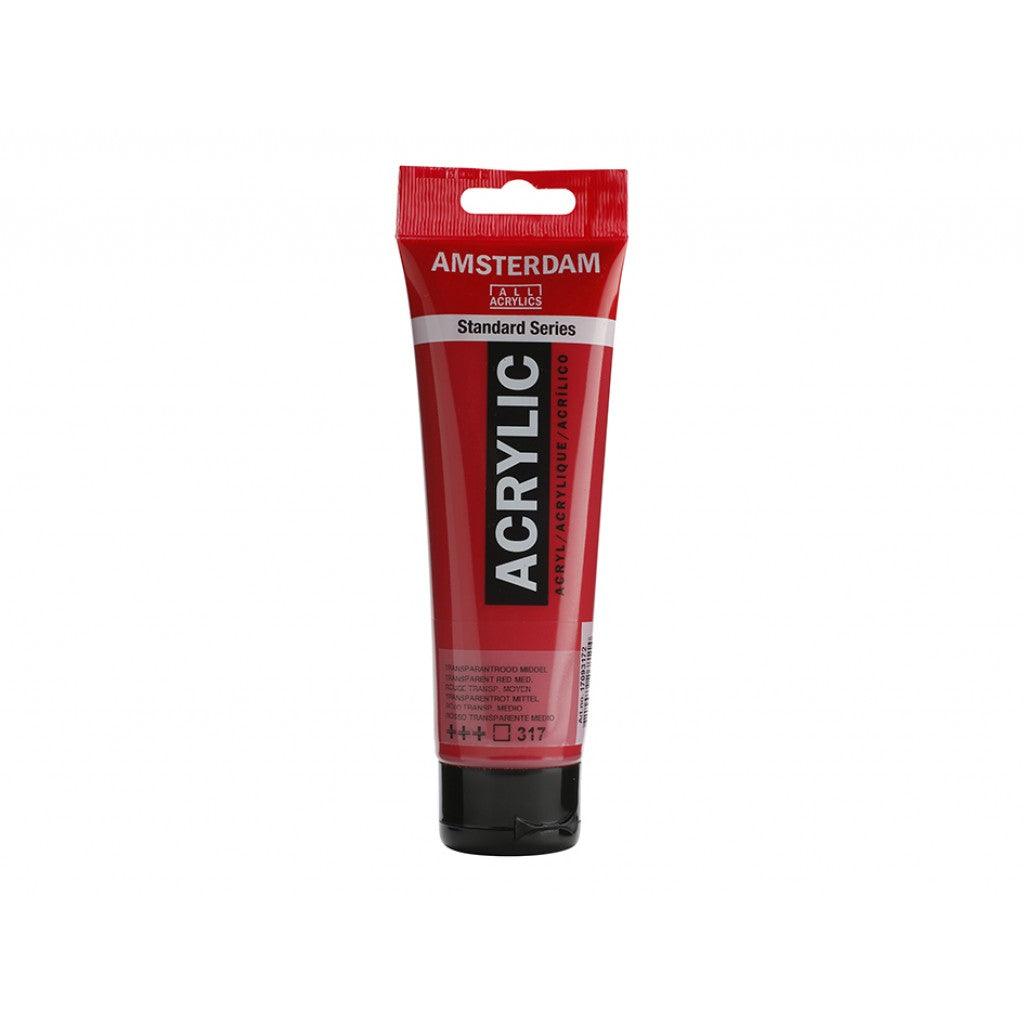 Amsterdam Standard 120ml - 317 Transparent Red Medium - HobbyHimmelen