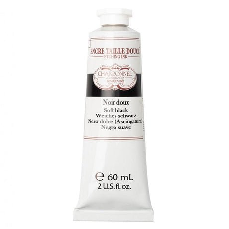 Charbonnel - Etching Ink 60ml - Soft Black - HobbyHimmelen