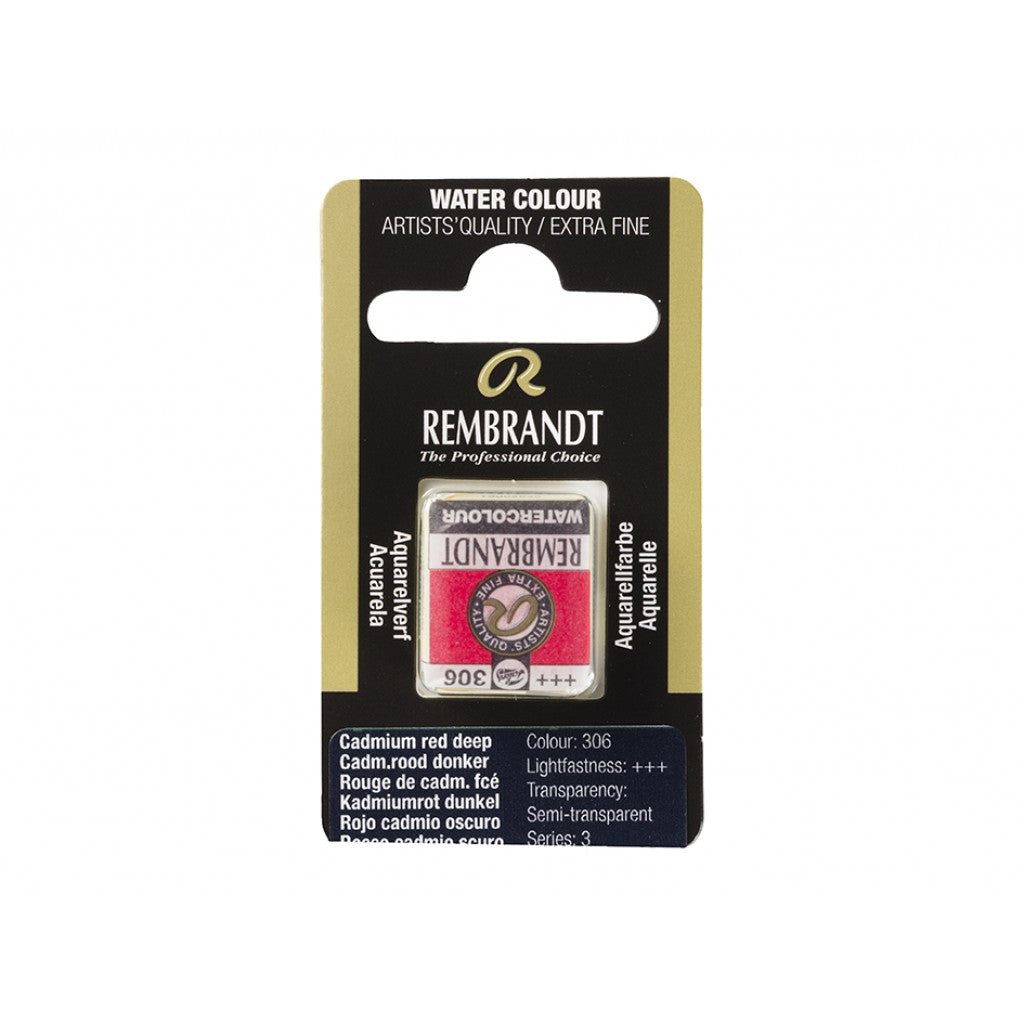 Rembrandt Akvarell Halfpan - Cadmium Red Deep 306