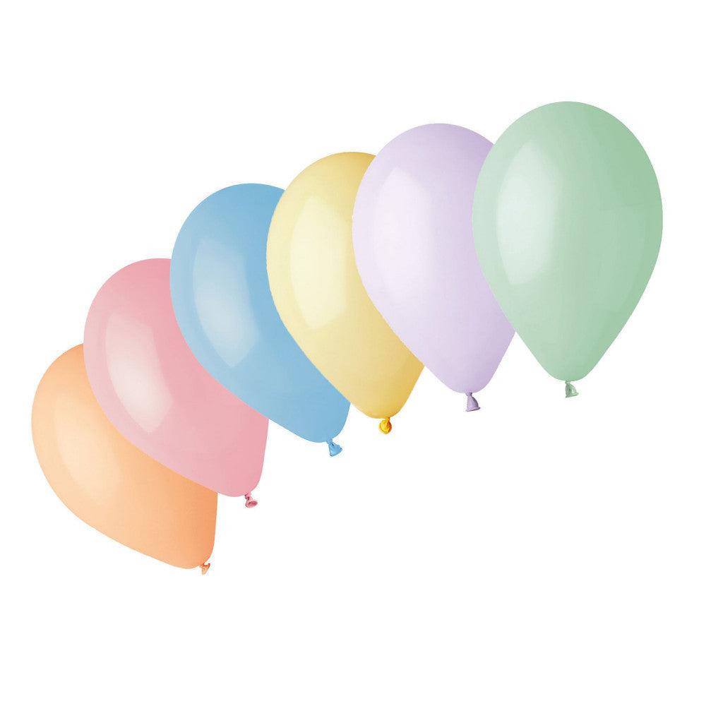 Ballonger 26cm, 12 stk - Pastellmiks - HobbyHimmelen