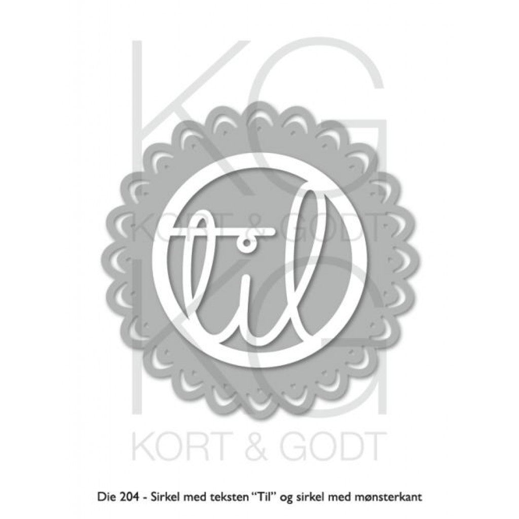 Kort & Godt Dies - Sirkel med Texten "Til"