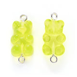 Gummy Bear Resin-Mellomledd, 25mm, 6stk - Lime