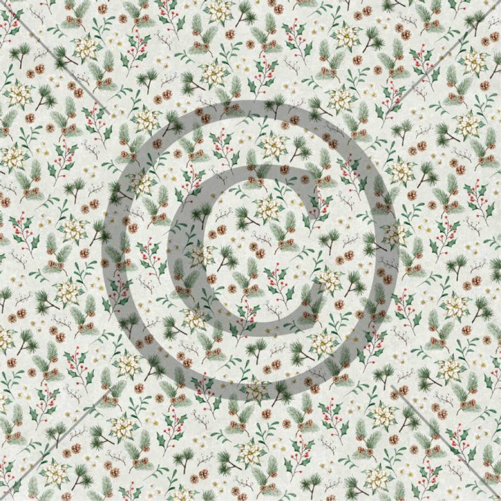 Papirdesign Mønsterpapir 12"x12" - Du Grønne Glitrende