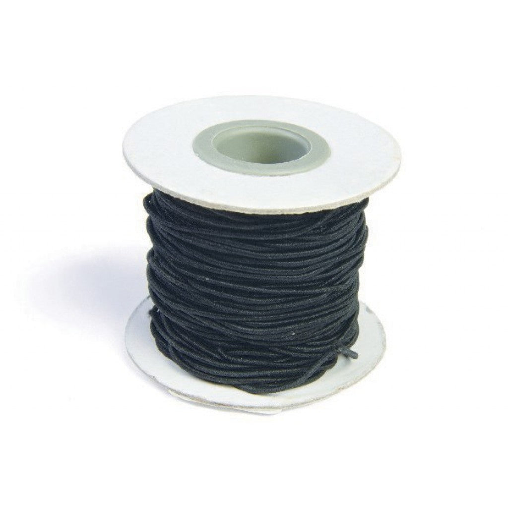 Elastikksnor 1,2mm, 25m - Sort