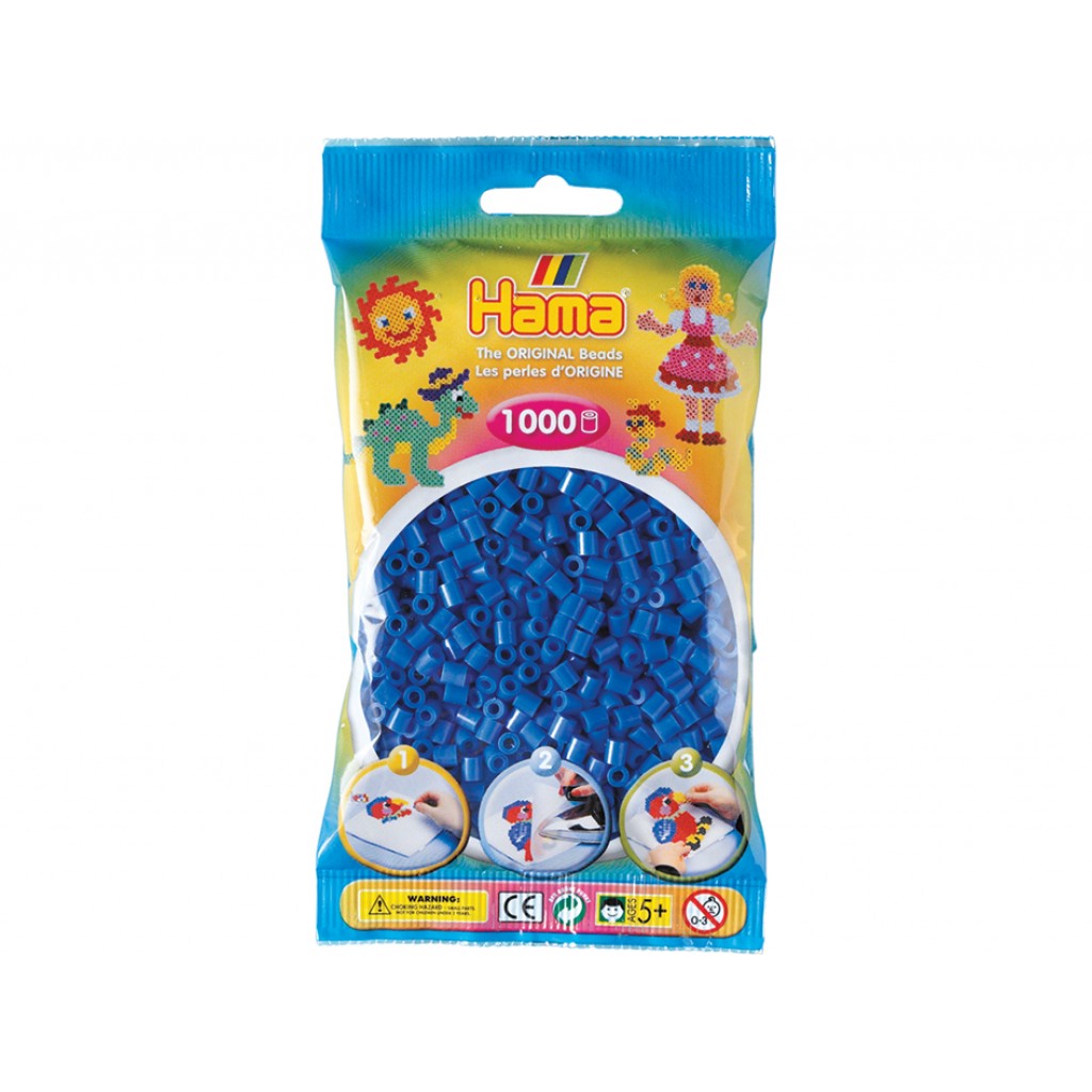 Hama Midi, 1000stk - 09 Lys blå