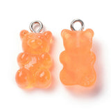 Gummy Bear Resin-Anheng, 20mm, 8stk - Glitter Sandbrun