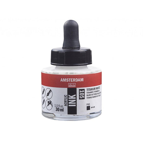 Amsterdam Ink 30ml - 105 Titanium White - HobbyHimmelen