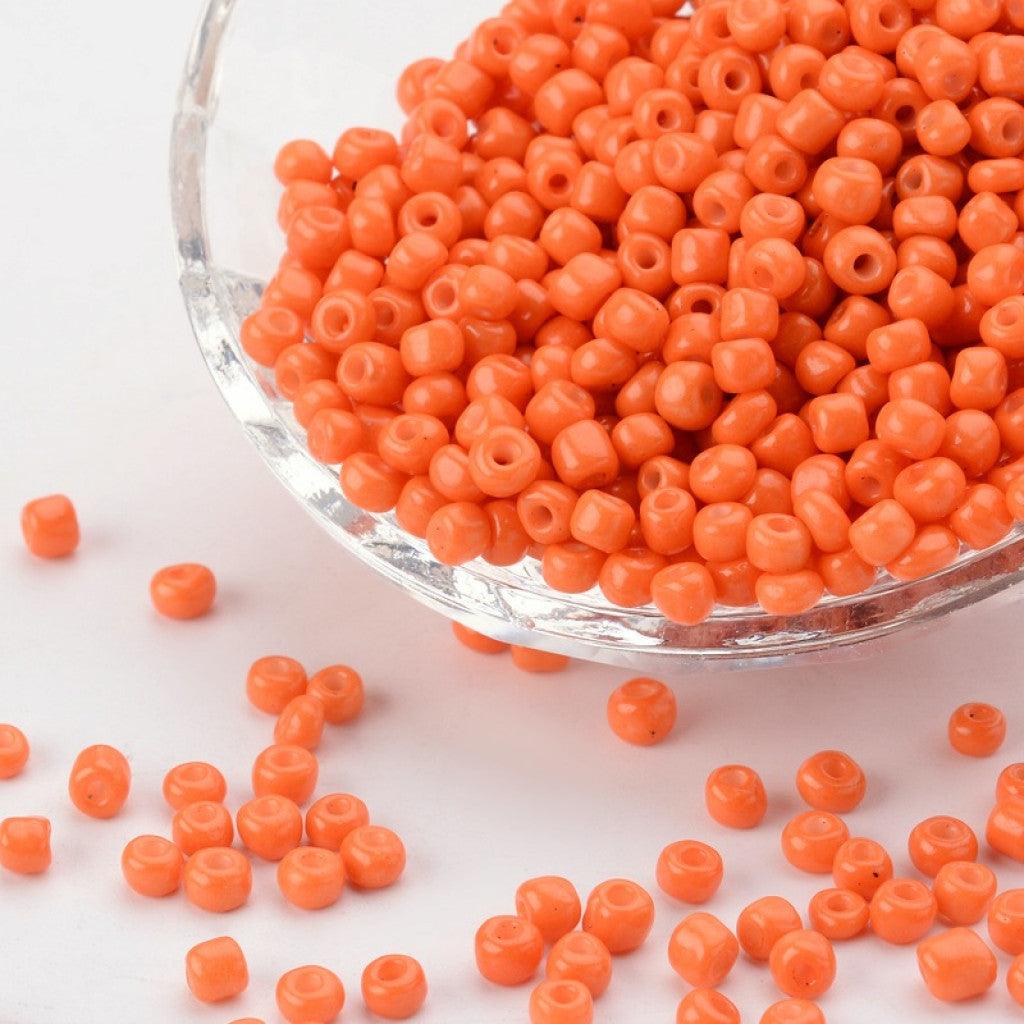 Amazing! Seed Beads 6/0 (4mm), 12g - Orange Red - HobbyHimmelen