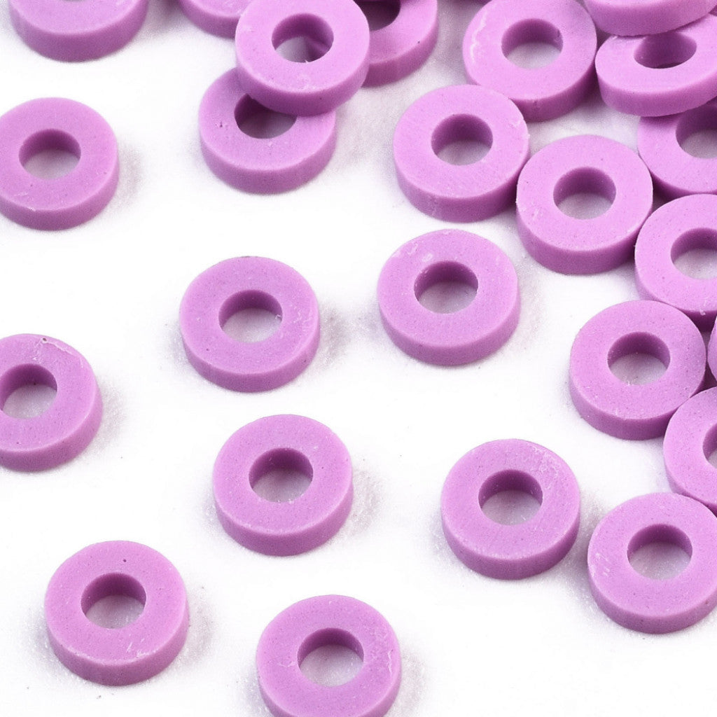 Heishi Beads 10g, 6mm - Violet