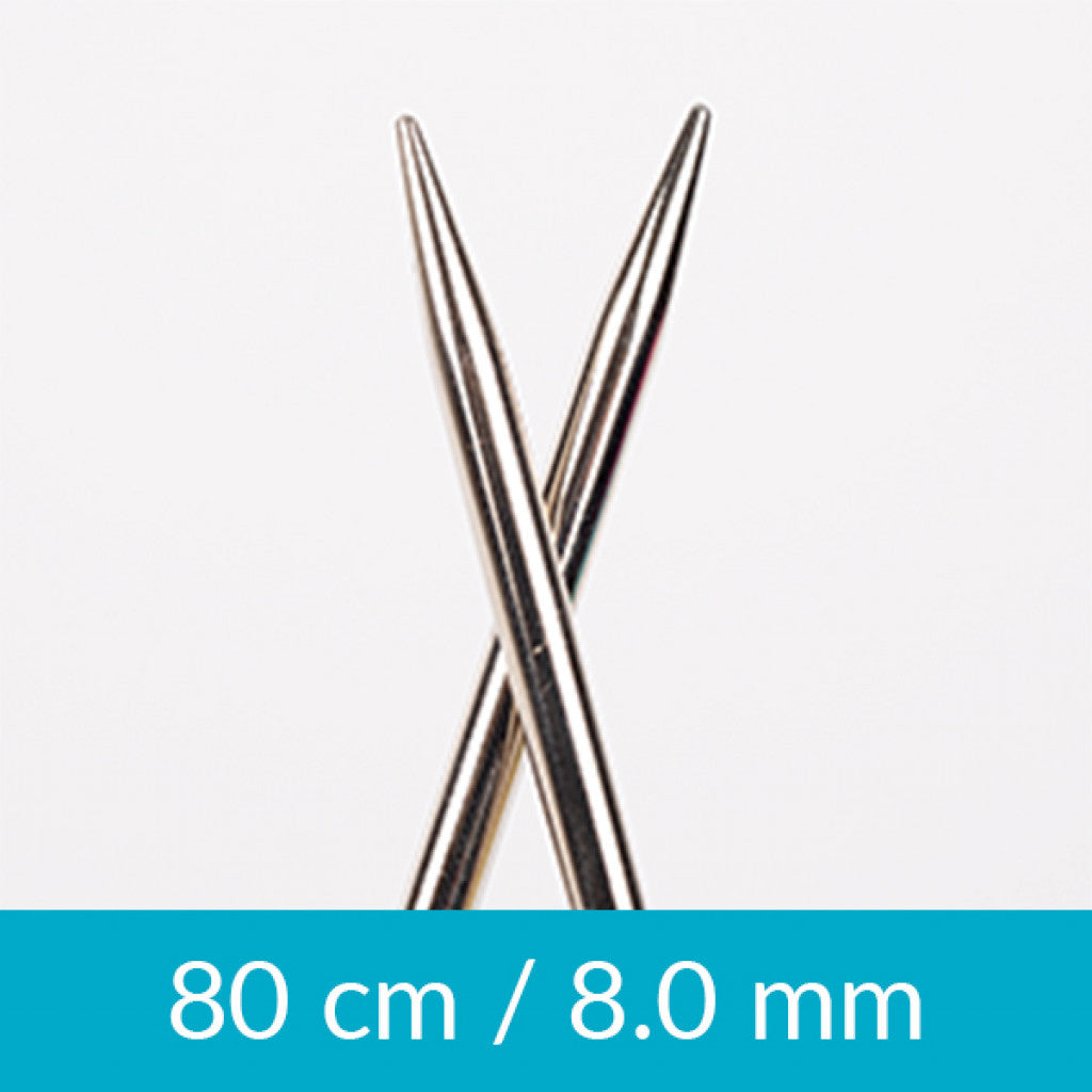 Drops Rundpinne Metall, 80cm - 8.00mm